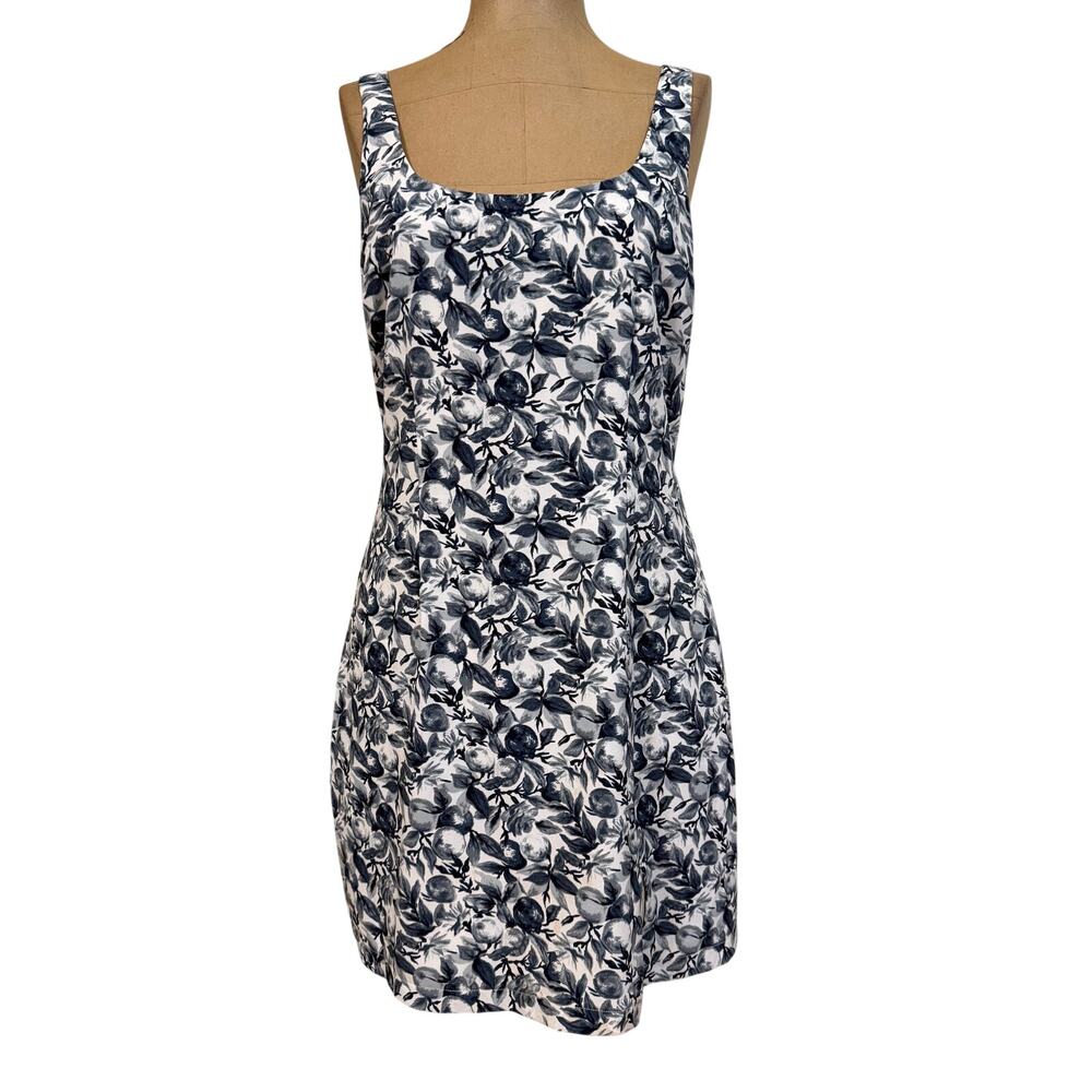 Abercrombie & Fitch Mini Dress 90s Blue and White Floral Pattern size Small - Picture 3 of 7